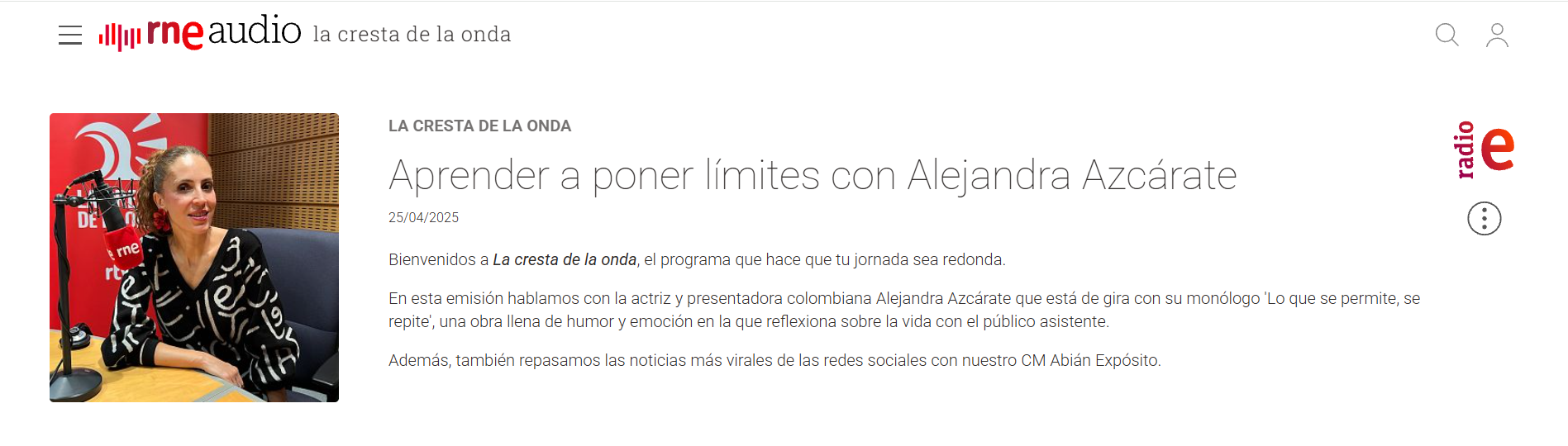 La Cresta de la Onda — Alejandra Azcárate
