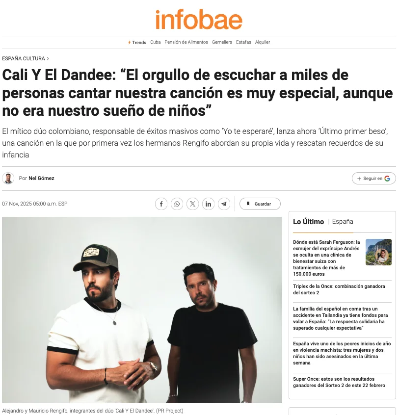 Infobae — Cali y El Dandee