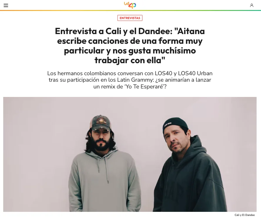 Los 40 Urban — Cali y El Dandee